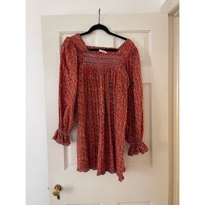 Doen Red and Blue Mini Dress